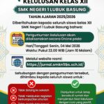 Pengumuman Kelulusan Kelas XII TP. 2025/2026 SMK N 1 Lubuk Basung